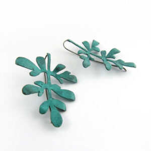 Aro hoja de ruda patinada